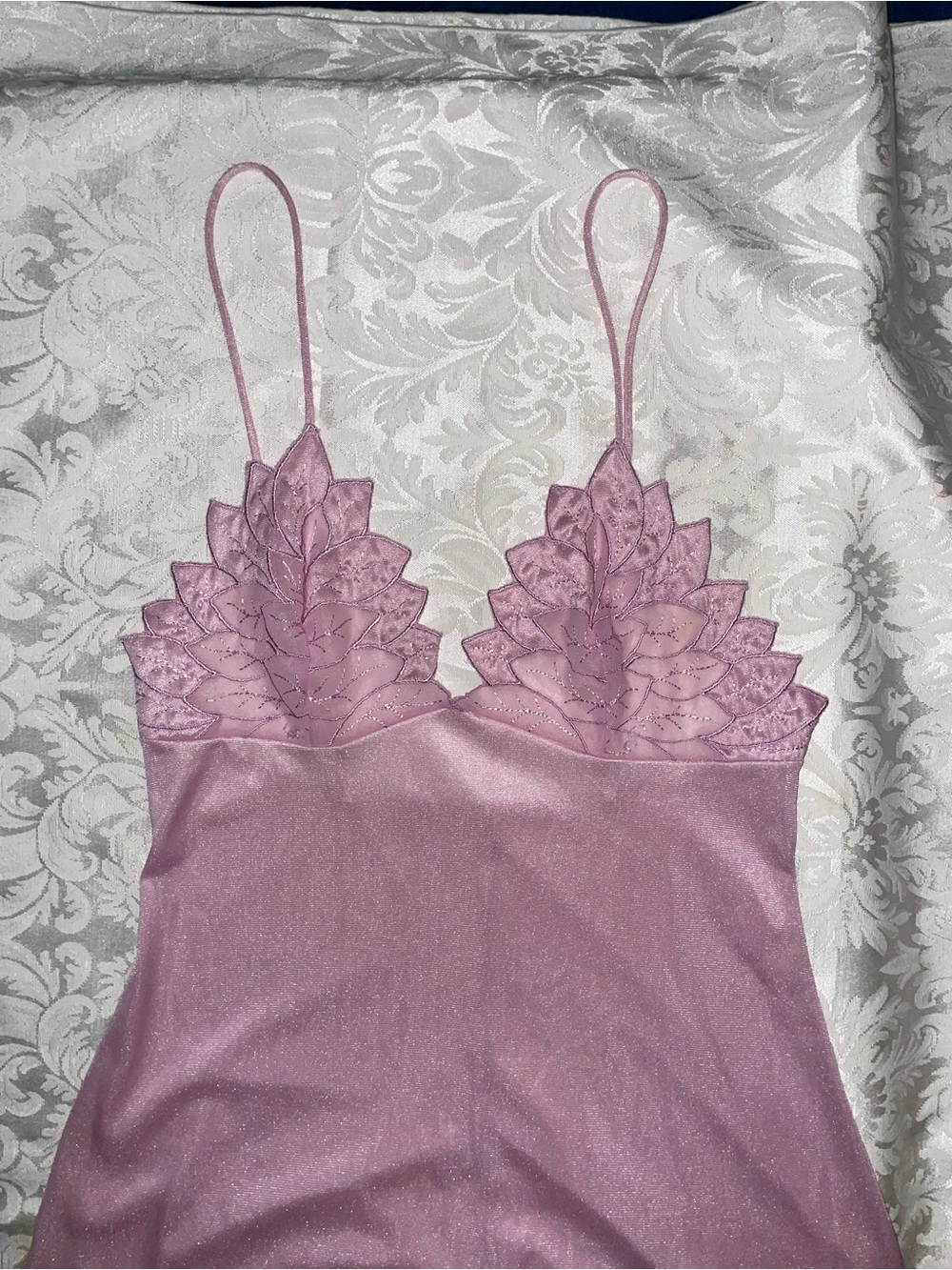 Elegant Pink Sheer-Trim Slip - Women Intimates & Sleepwear